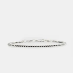 Silver Diamond Cut Bracelet