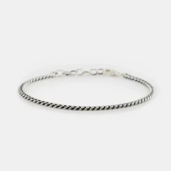 Silver Diamond Cut Bracelet