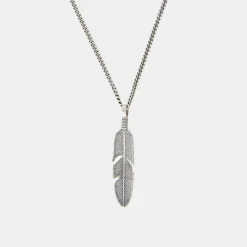 Silver Ethereal Feather Necklace