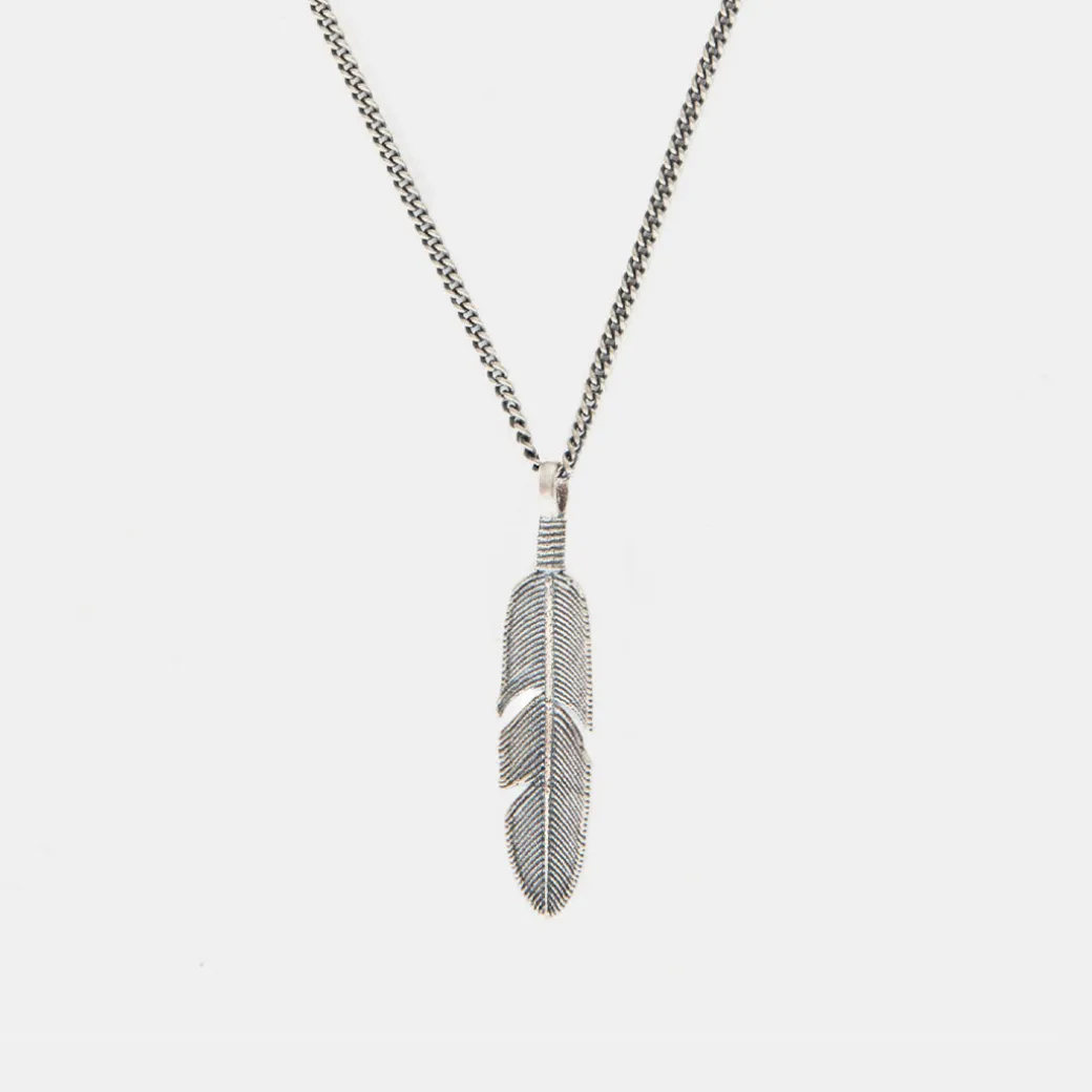 Silver Ethereal Feather Necklace