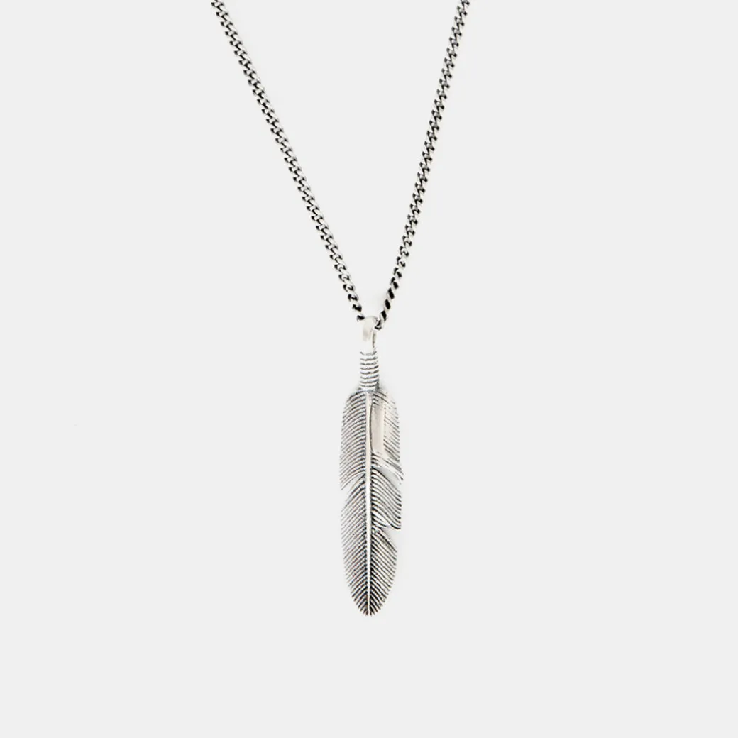 Silver Ethereal Feather Necklace