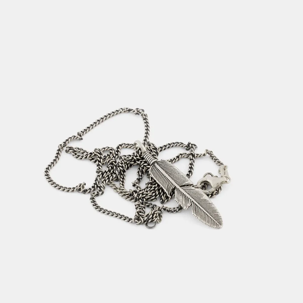 Silver Ethereal Feather Necklace
