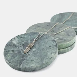 Silver Ethereal Feather Necklace