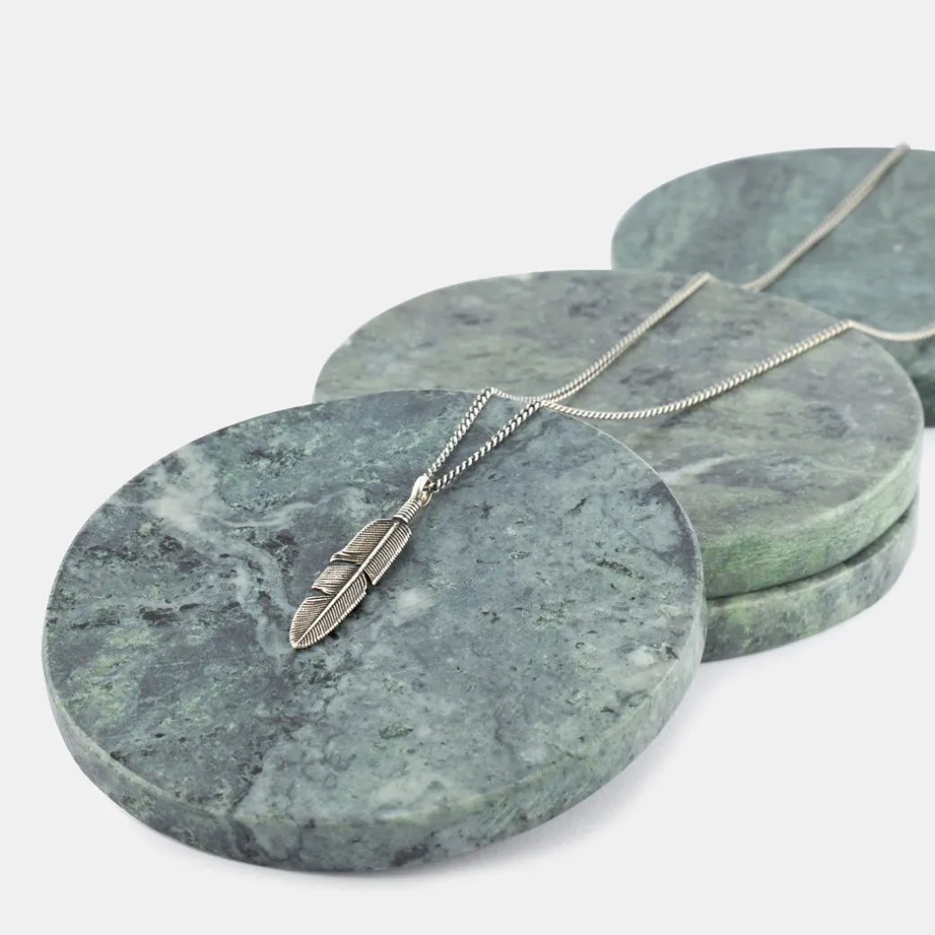 Silver Ethereal Feather Necklace