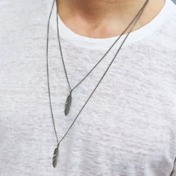 Silver Ethereal Feather Necklace
