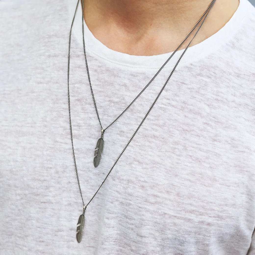 Silver Ethereal Feather Necklace