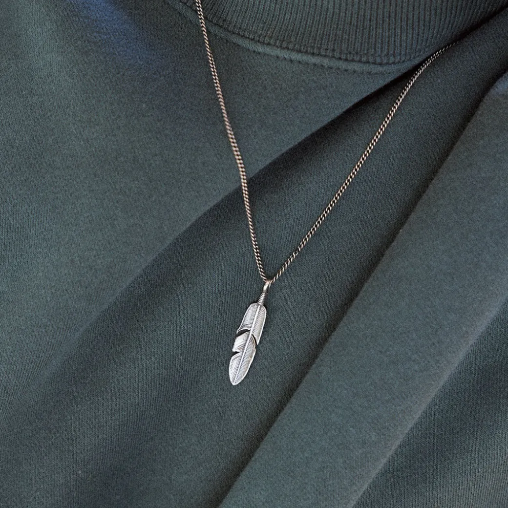 Silver Ethereal Feather Necklace