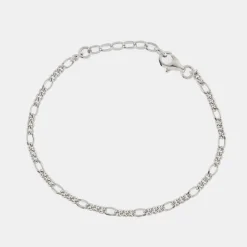 Silver Figaro Bracelet