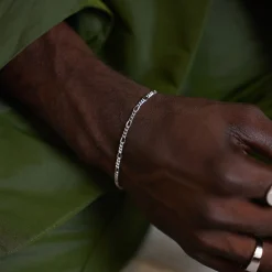 Silver Figaro Bracelet