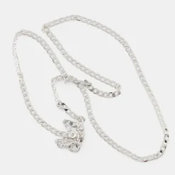 Silver Flat Cuban Chain