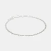 Silver Flat Cuban Chain Bracelet