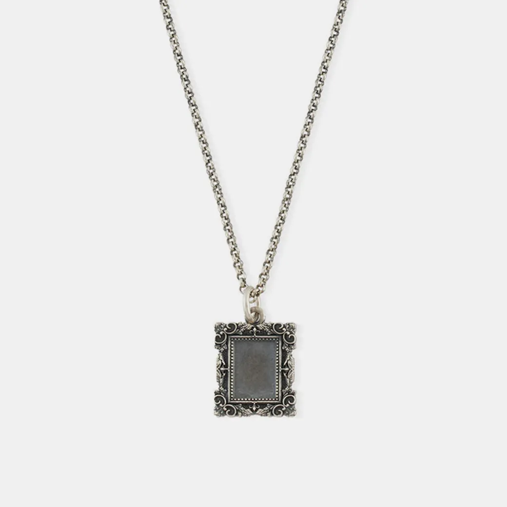 Silver Frame Necklace