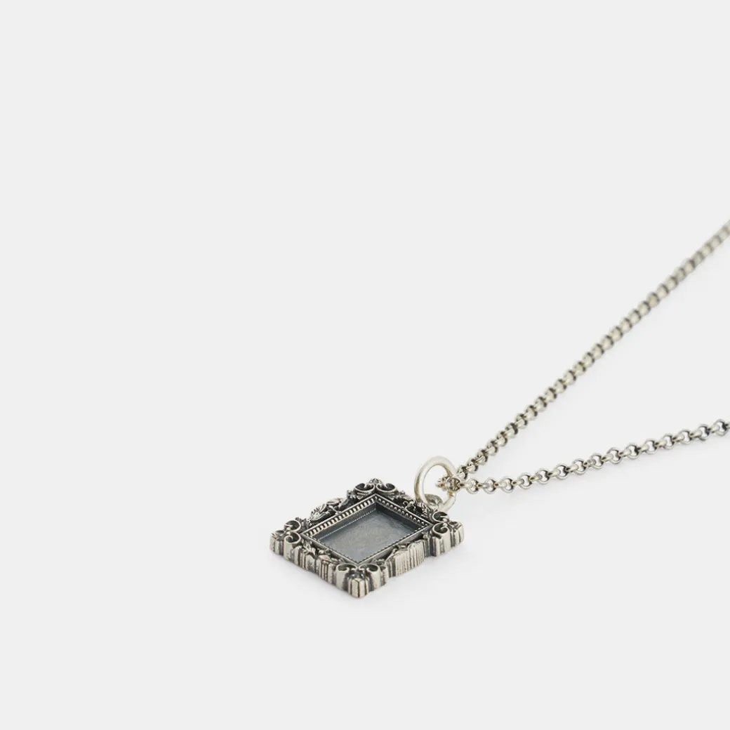 Silver Frame Necklace