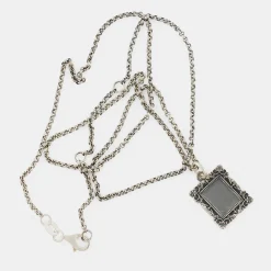 Silver Frame Necklace