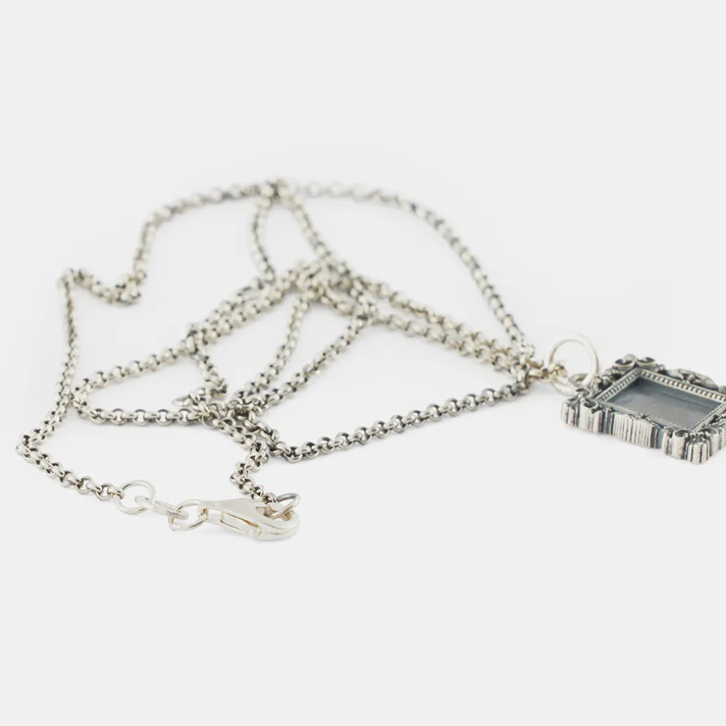 Silver Frame Necklace