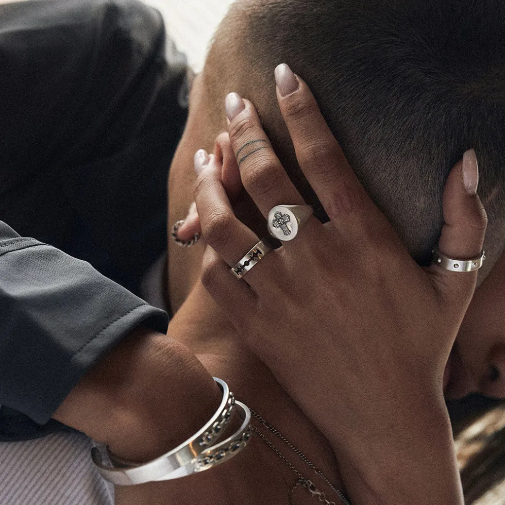 Silver Gothic Cross Ring