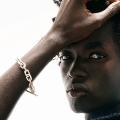 Silver Heart T-Bar Bracelet