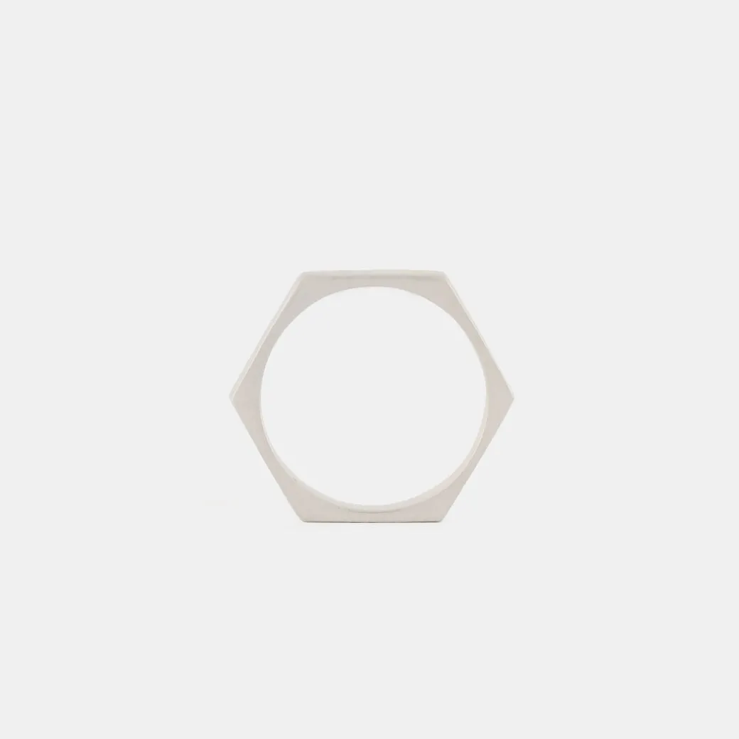 Silver Hex Ring