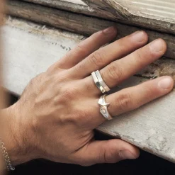 Silver Hex Ring