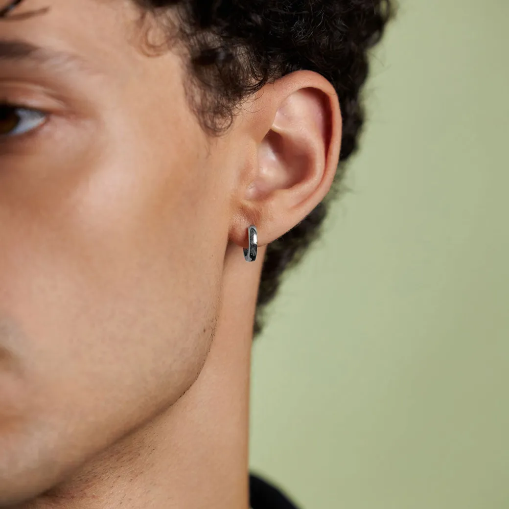 Silver Huggie Earring