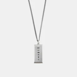 Silver Ingot Pendant Necklace