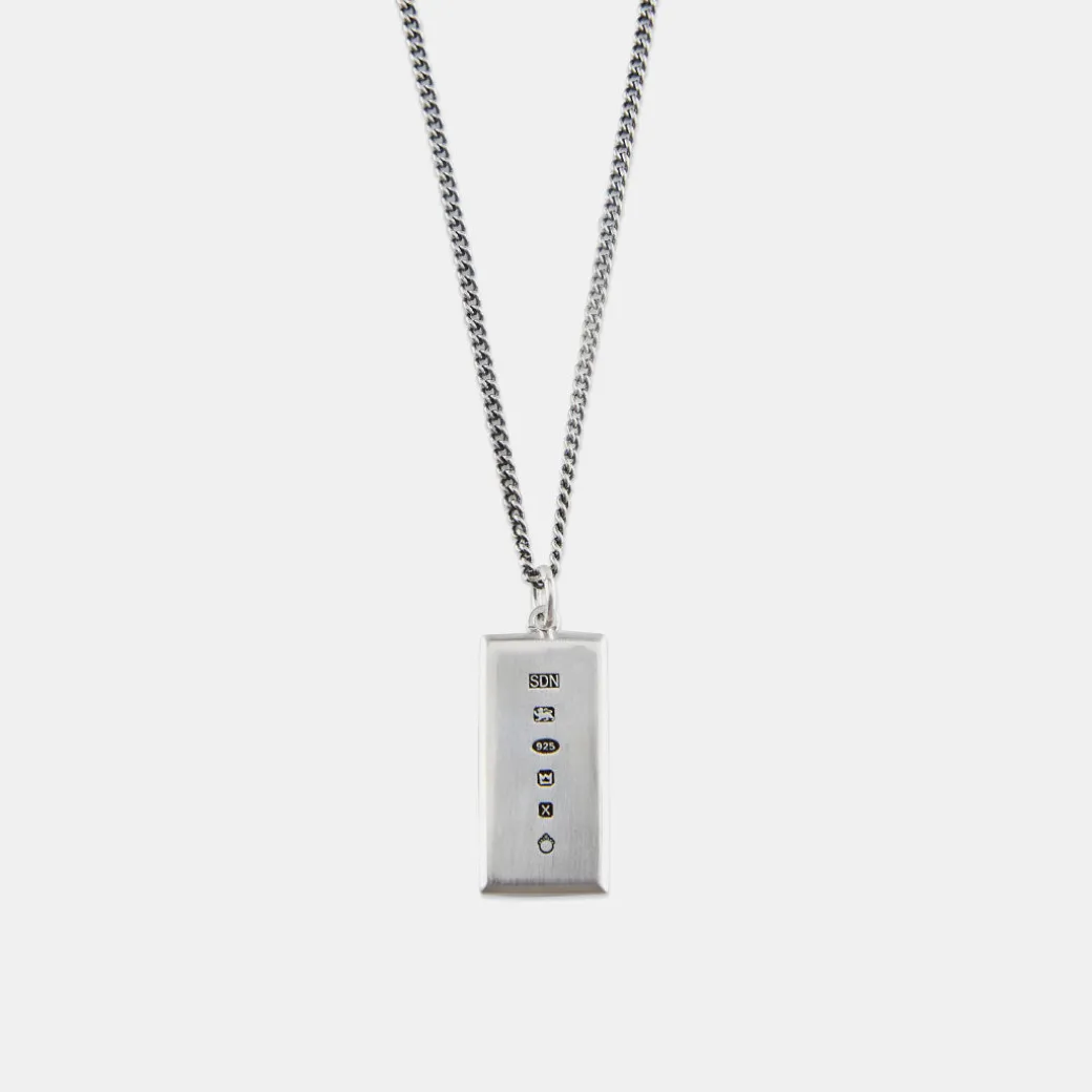 Silver Ingot Pendant Necklace