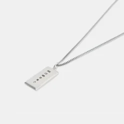 Silver Ingot Pendant Necklace