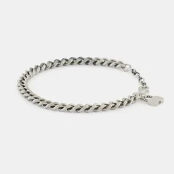 Silver Padlock Bracelet