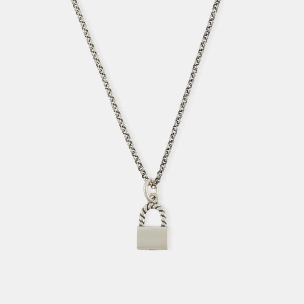 Silver Padlock Necklace