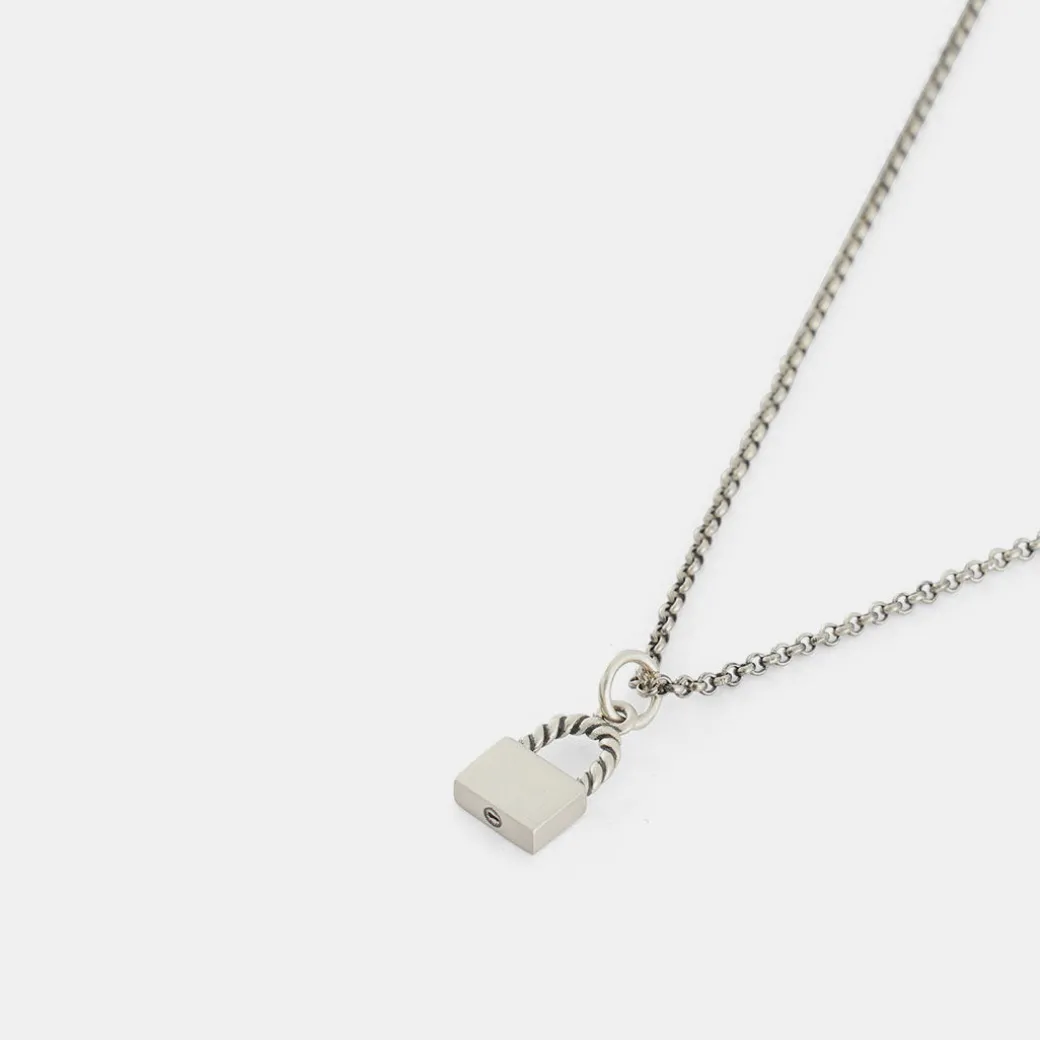 Silver Padlock Necklace