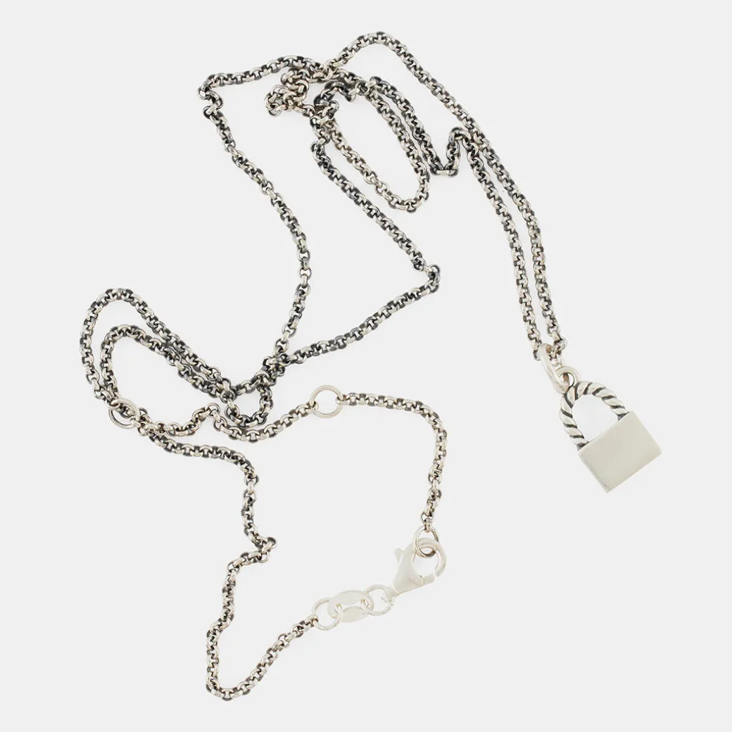 Silver Padlock Necklace