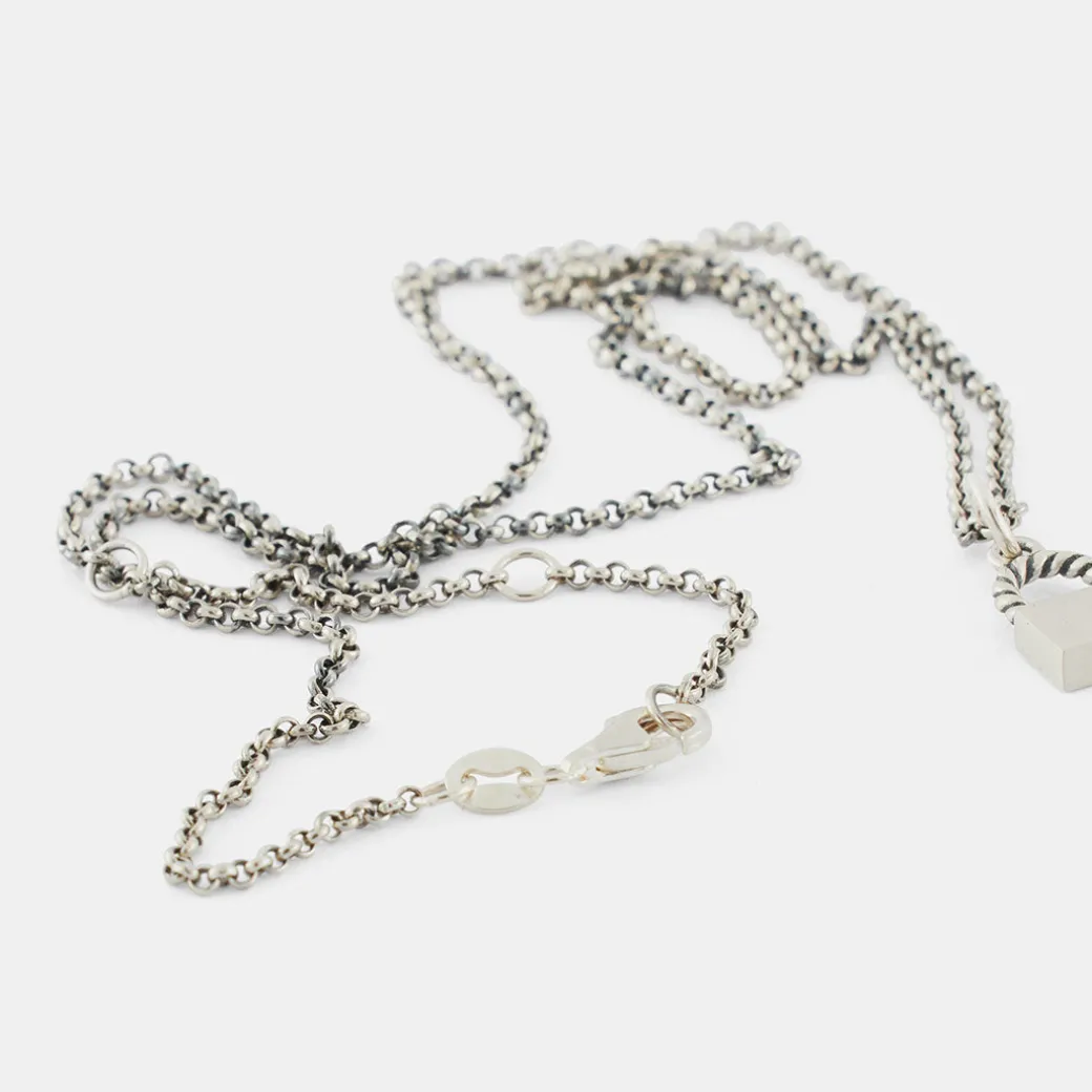 Silver Padlock Necklace