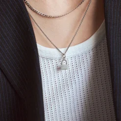 Silver Padlock Necklace