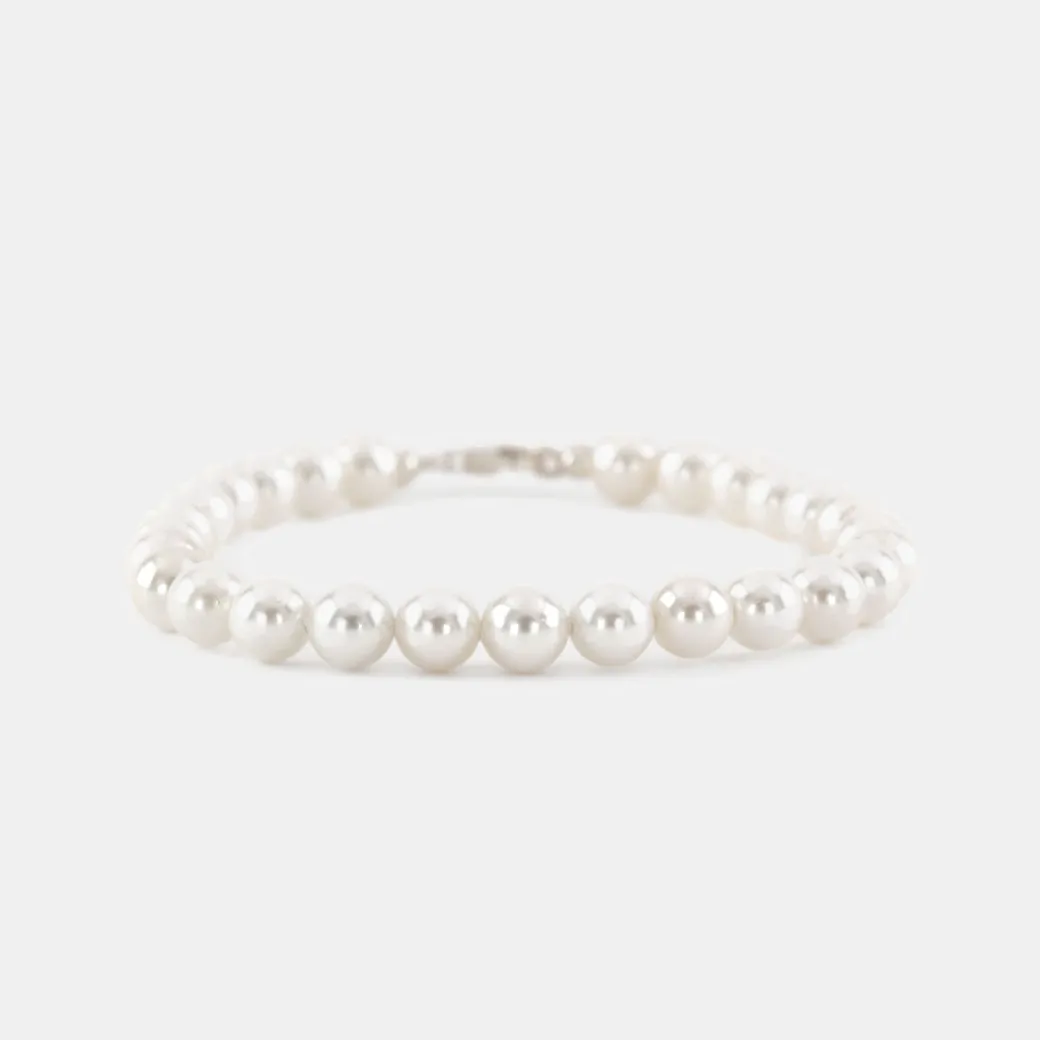Silver Pearl Bracelet