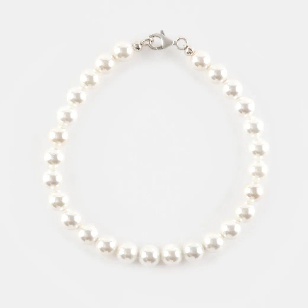 Silver Pearl Bracelet