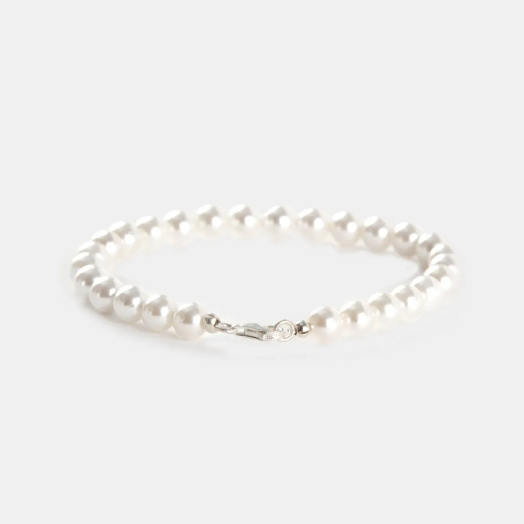 Silver Pearl Bracelet