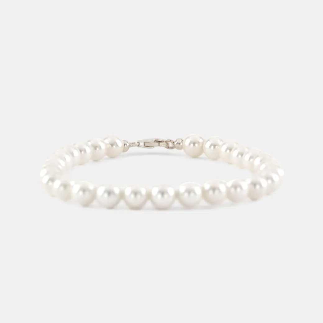 Silver Pearl Bracelet
