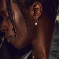 Silver Pearl Drop Earring