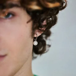 Silver Pearl Drop Earring
