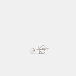 Silver Pearl Stud Earring