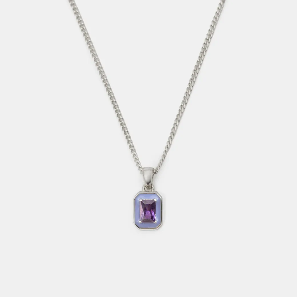 Silver Purple Blush Necklace - Limited Edition