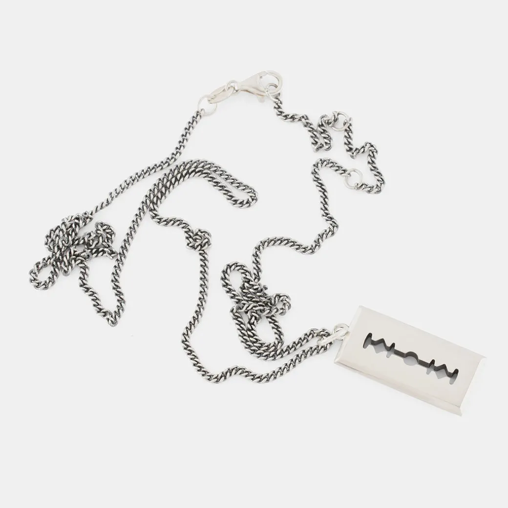 Silver Razor Necklace
