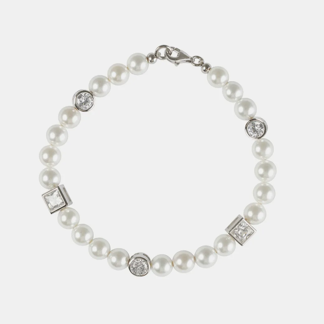Silver Regal Pearl Bracelet