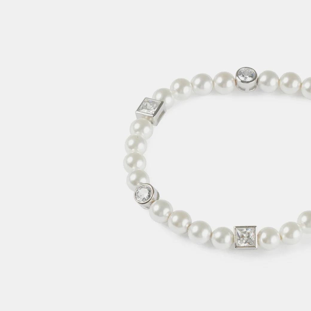 Silver Regal Pearl Bracelet