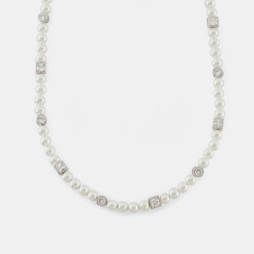Silver Regal Pearl Necklace