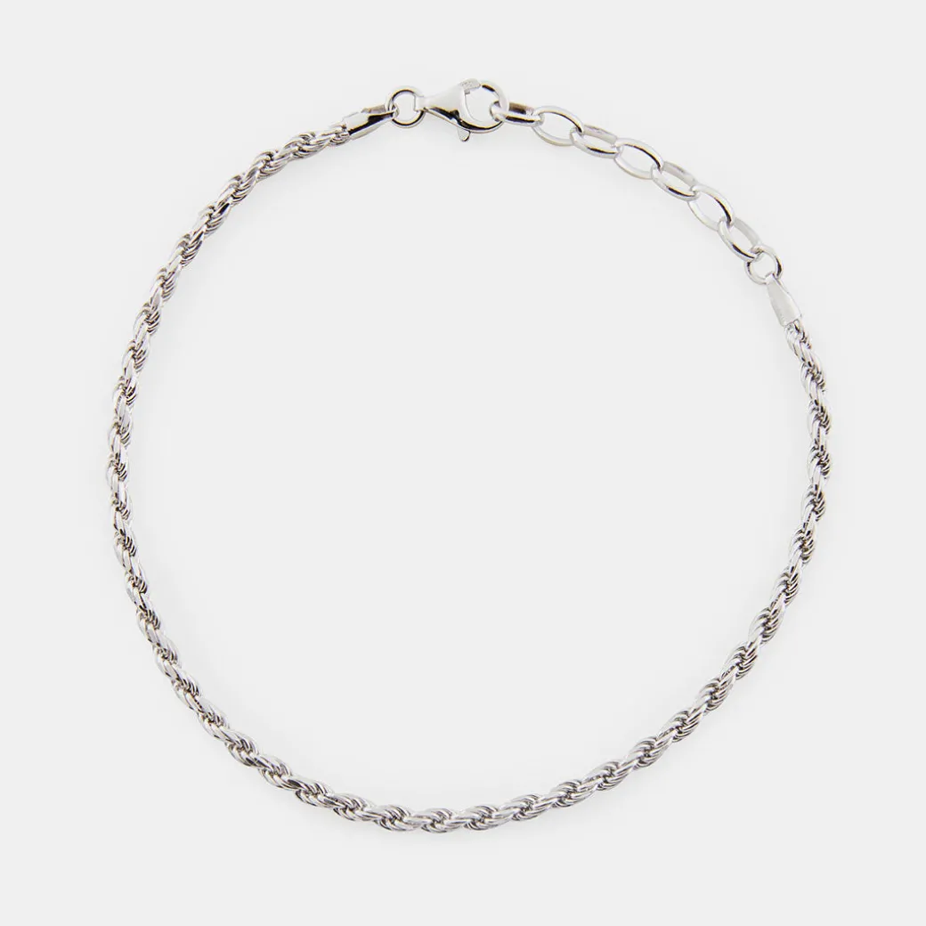 Silver Rope Bracelet