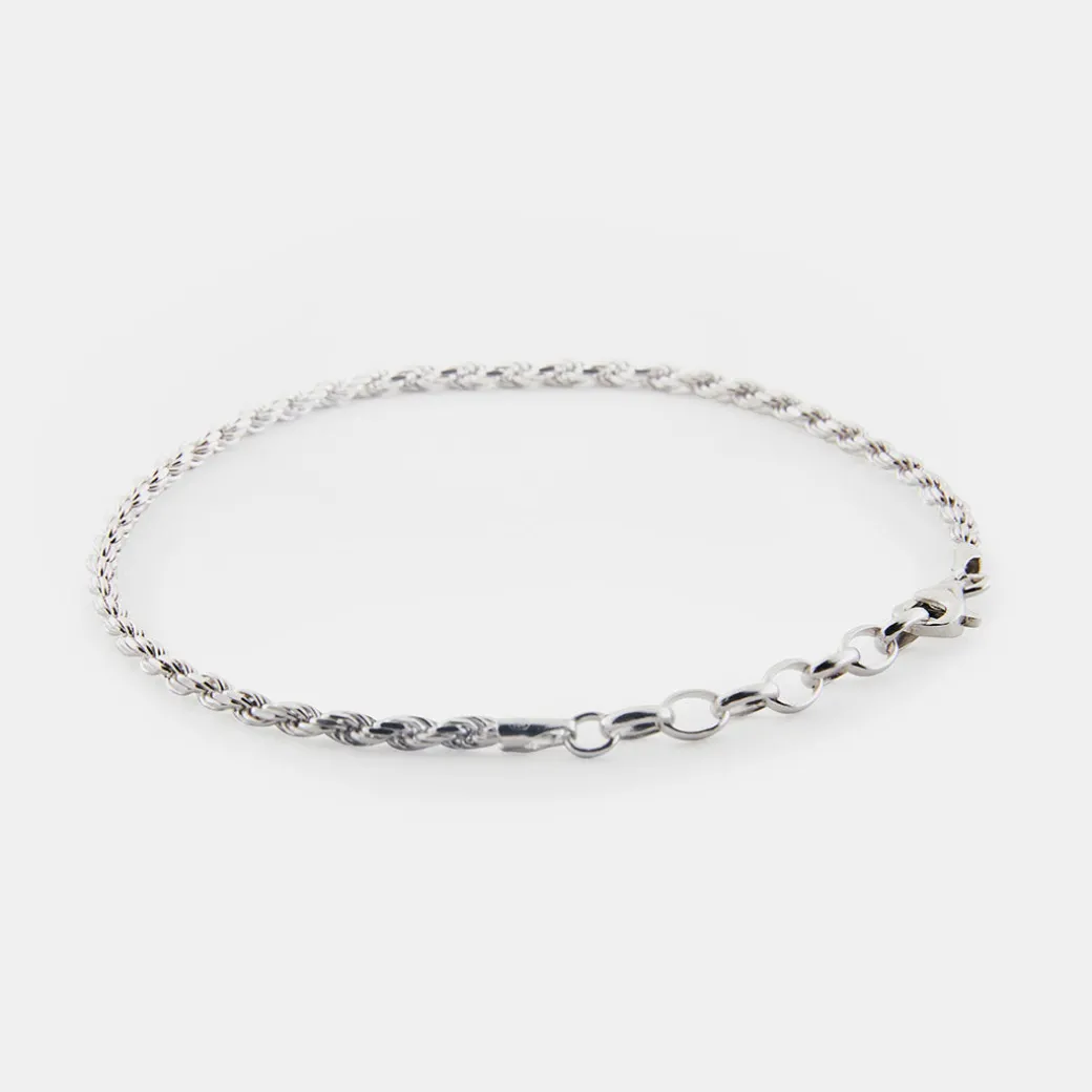 Silver Rope Bracelet