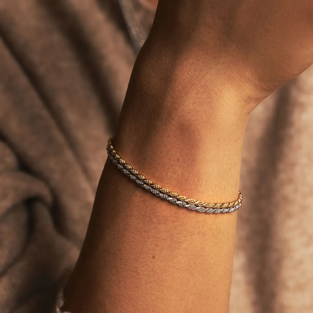 Silver Rope Bracelet