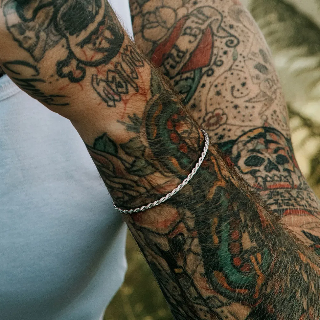 Silver Rope Bracelet