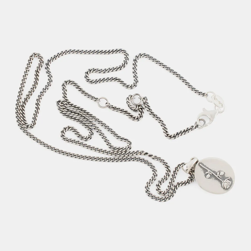 Silver Rose Necklace